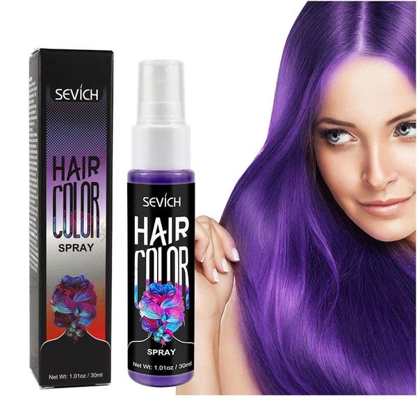

5 colors sevich cosplay portable quick party hair spray instant hair color styling tool dry hair color glitter disposab wmtpzh