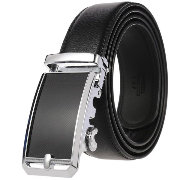 

высококачественные мужские ремень кожаный ремень мужской автоматической пряжки мужской модные джинсы цепи растягиваться солидный роскошный b, Black;brown