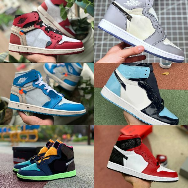 

high 1 1s basketball shoes men women tie dye og bio hack chicago white blue unc patent red white black royal twist green toe designer