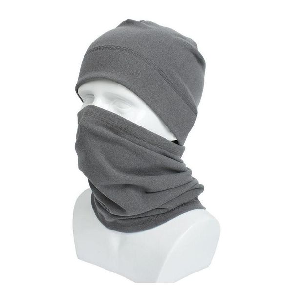 

hat and scarf set cycling face mask rabbit wool winter warm wrap neck ring for men and women sport hats sca jllehk home003, Blue;gray