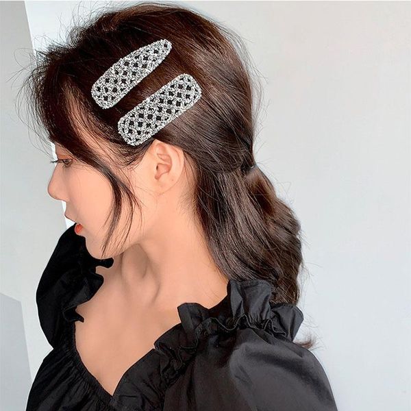 

hair accessories rhinestone clip light luxury hairpin girl head trim side simple and sweet bb