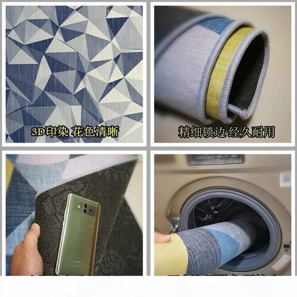 

rug nordic simple carpet living room full-piece modern geometric ins sofa table carpet home bedroom can be water scrubbing floor mat