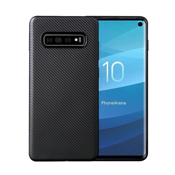 

for samsung galaxy s10 carbon fiber texture shockproof tpu protective case