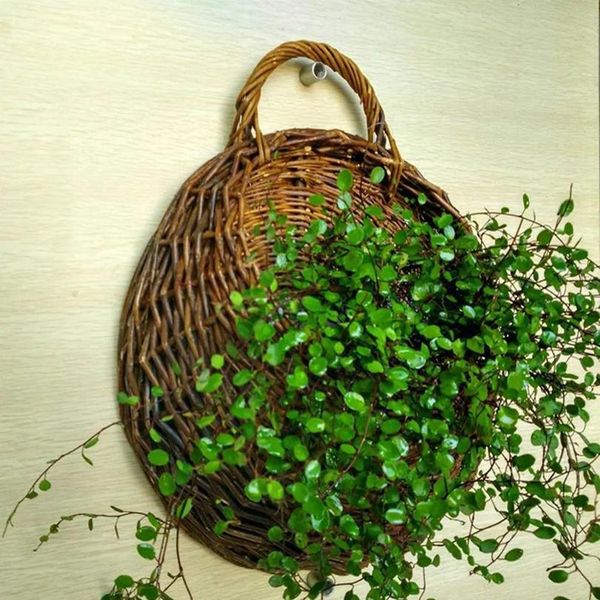 

wicker rattan цветочная корзина висит виноградная горшок planter висит ваза контейнер настенный завод корзина fo bbyzsm