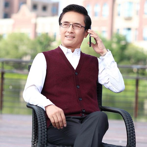 

men's vests men vest 100% goat cashmere knitting jumpers coat 2021 winter grade soft warm thicken sleeveless sweaters cardigan, Black;white