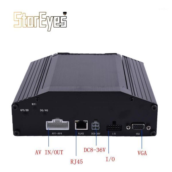 

kits excavator tractor trailer truck taxi school bus ahd 720p 4 channels h.264 hdd sd card mobile dvr1, Black;white