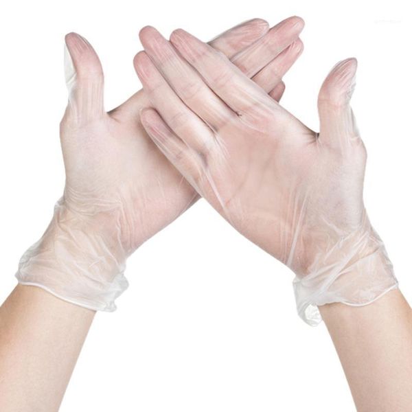 

120pcs transparent disposable gloves latex dishwashing/kitchen/work/rubber/garden gloves universal for left right hand1