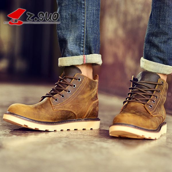 

walking rope british fashion martin leather short outdoor work wear boots high men's shoes zs359 c1212, Black;white