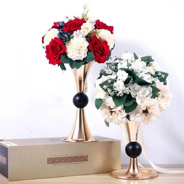 

gold color candlestick articles celebration romantic black ball flower arrange organ wedding centerpieces candle article new arrival 18hs l1