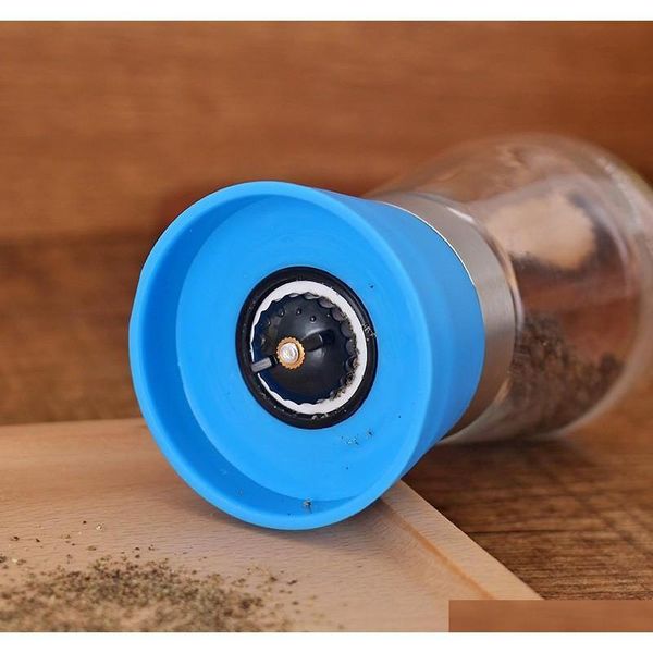 

pepper grinder mill glass round bottle salt herb spice hand manual pepper mill cooking bbq seasonin jllpsb homeindustry