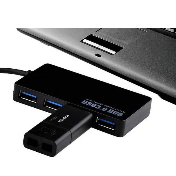 

2020 popular usb hub 3.0 4 port hub high speed data transfer convertor support mutli systems plug and play usb adapter