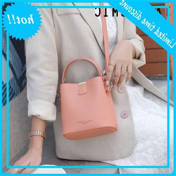 

yueqiankai's new bags women 2020 fashion handbag leisure women's pu slung bucket bag
