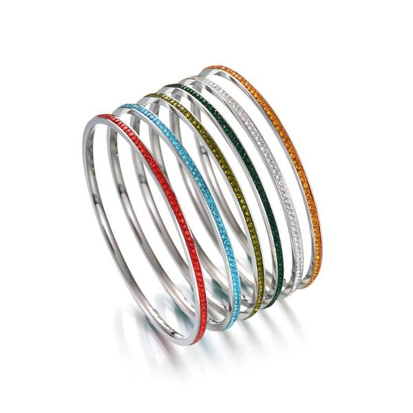 

12 colors 316l stainless steel rhinestones bracelet with crystal sweet lover engagement christmas gift, Golden;silver