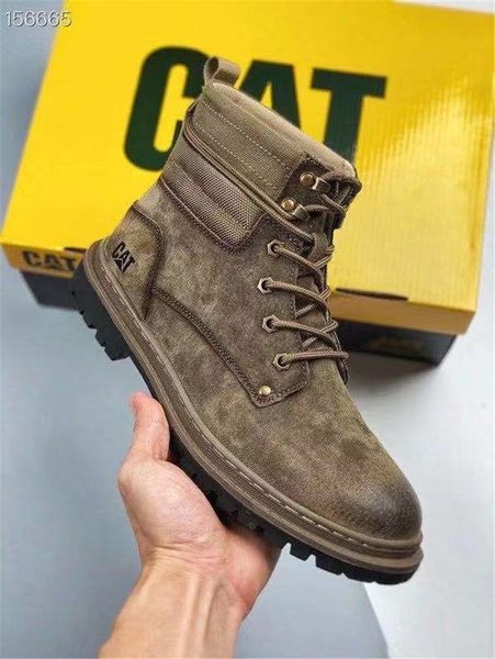 

2021 cat men women classic yellow boot waterproof martin boot high cut snow boots hiking sports trainer shoes sneakers with box dhl, Black