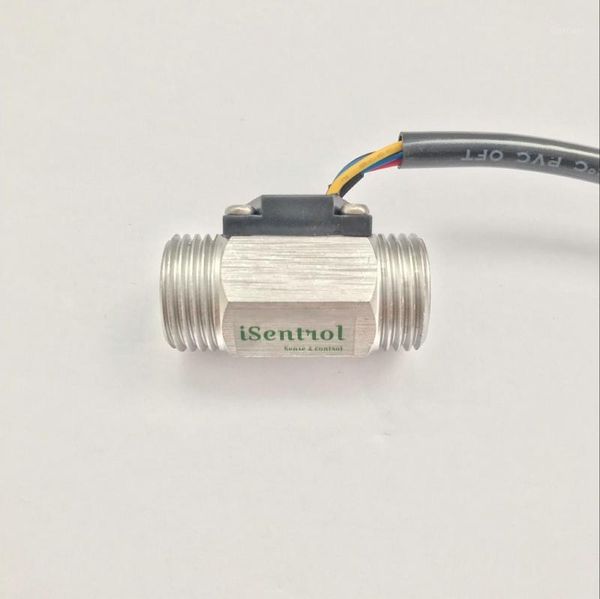 

uss-hs21tit stainless steel 304 hall effect water flow sensor 1-30l/m g1/2" turbine flowmeter for dosage controller irrigation1