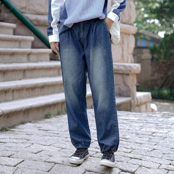 

women's jeans johnature women vintage high waist straight blue denim cotton loose casual 2021 spring autumn pockets female pants1