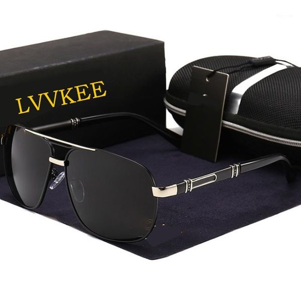 

lvvkee sunglasses polarized men's uv400 anti glare womens sun glasses brand designer retro fashion square1, White;black