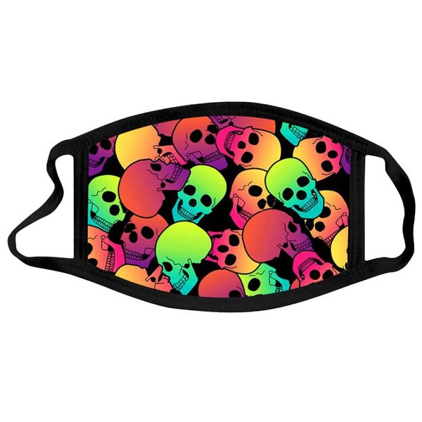 

sky череп печати маска для лица для взрослых моющиеся тканевые маски многоразовые pm2.5 защитная пыль морщиться многоразовая маска рта wmtcc