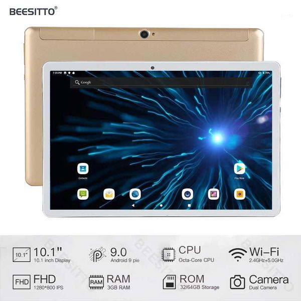 

new ultra slim 10 inch tablet pc octa core 3gb ram 32/64gb rom 2.5d glass 5.0mp camera android 9.0 tablet 10.1 5g wifi1