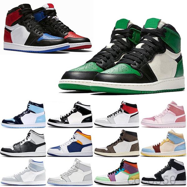 

2020 new arrival jumpman 1 1s high black toe not for resale men women basketballs shoes obsidian unc black white mens women sneakers ppm5