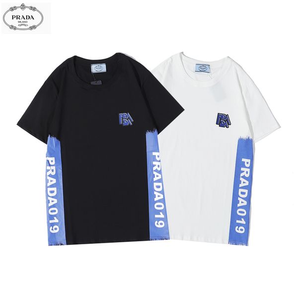 

ummer paris mens luxury clothing drill t-shirt diagonal letter print t shirt fashion r tshirts casu429, White;black