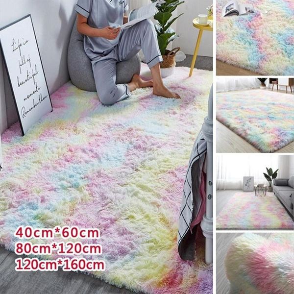 

carpets 160x120cm polyester fiber fluffy rugs area rug anti-skid sofa dining room mat shaggy warm home decoration floor bedroom