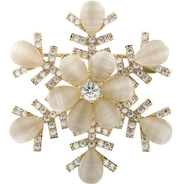 

dara 2021 new arrival flower women brooch high sense suit accessories, Gray