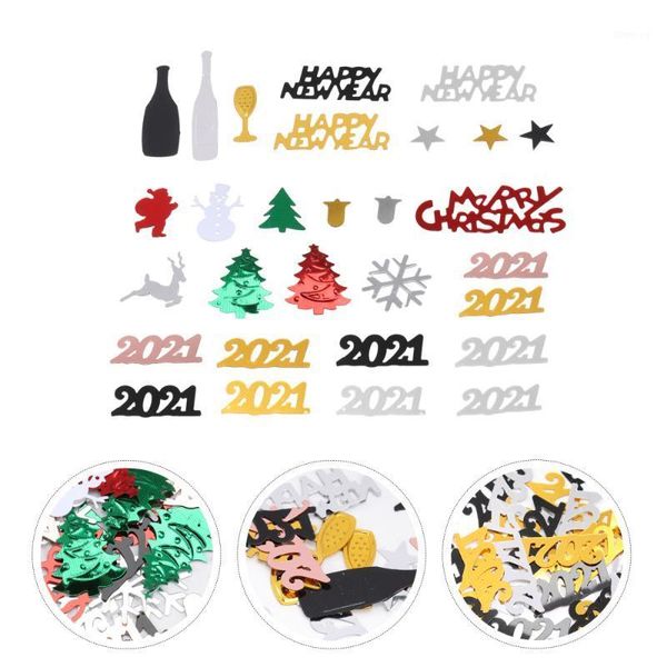 

3 packs 2021 xmas sequins xmas decorative sequins decor for mall ktv party1