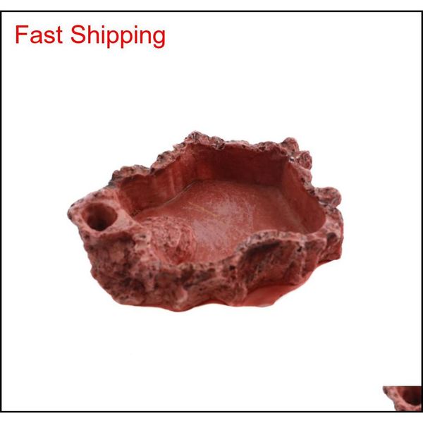 

reptile water dish food bowl resin rock worm feeder for leopard gecko lizard spider sco qylmkp bdenet