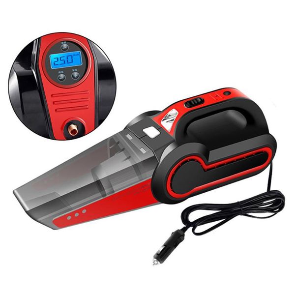 

car washer 4 in 1 high power wet dry tire inflate multifunctional dust collect vacuum cleaner digital display interior portable led