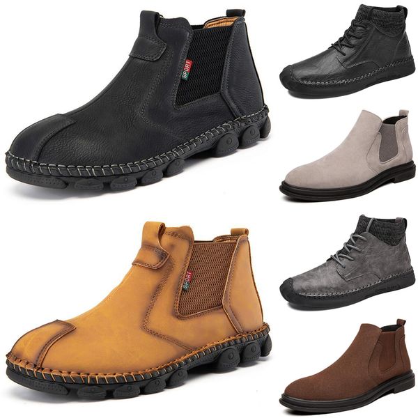 

mens boots luxury fashion booties yellow winter ankle platform men trainers sneakers boot size 40-44 color11, Black