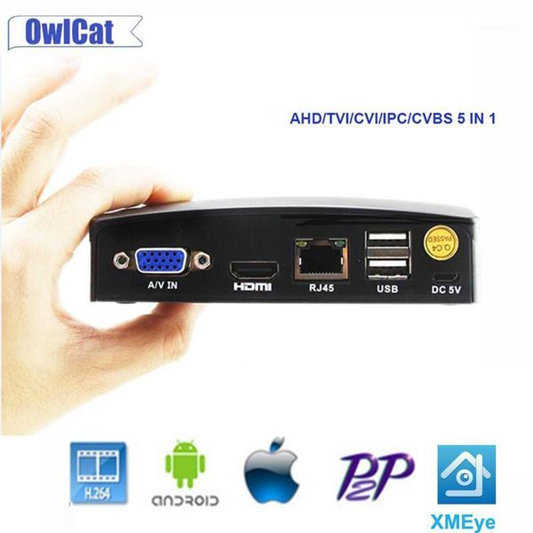 

kits 1080p ahd-n 5 in 1 cctv mini dvr tvi cvi ahd cvbs ip camera digital video recorder 4ch hybrid nvr security system1, Black;white