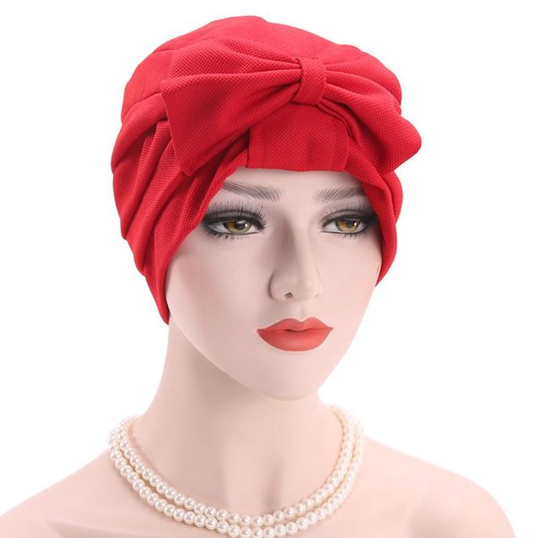 

spring/summer european and american foreign trade india turban hat bow muslim solid color hat spot, Blue;gray