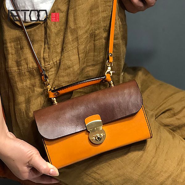 

hbp aetoo literary retro wind copper lock small square bag