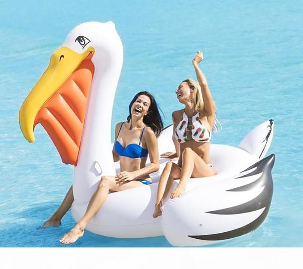 

поплавок 210см гигантский надувной бассейн pelican новинкам пляж игрушки ride-on swan life buoy плавание ring fun водный спорт для взрослых