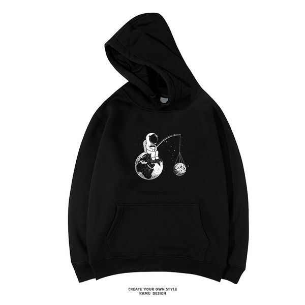 

fashion harajuku high street jumpers hoodie loose fleece black autumn winter mens loose couple fashion sweatshirts fall