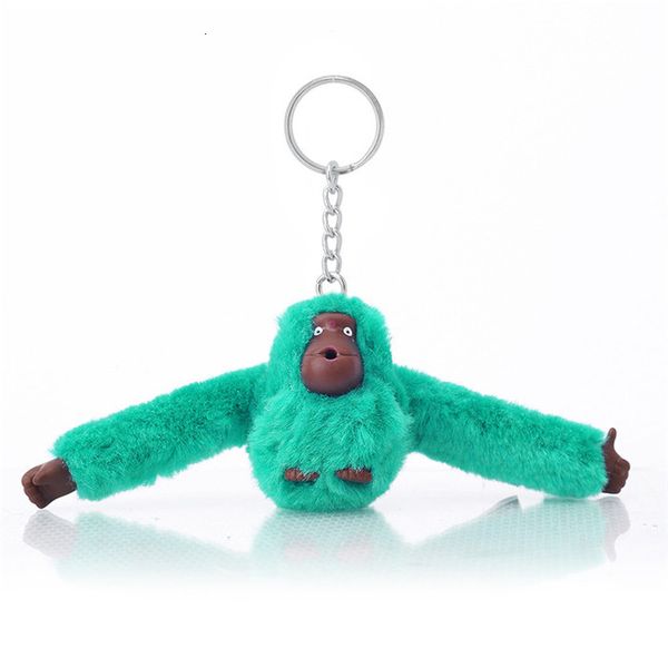 

doll keychain fashion monkey pendant 3d for plush handbag messenger bag purse orangutan plush toy animal keyring accessory, Slivery;golden