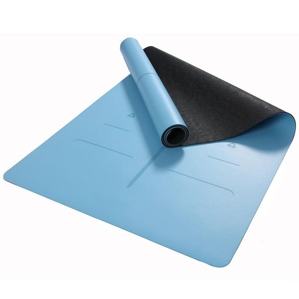 

pu natural rubber 5mm yoga mat non-slip widen yoga mat with position line gym fitness mats pads carpet bag