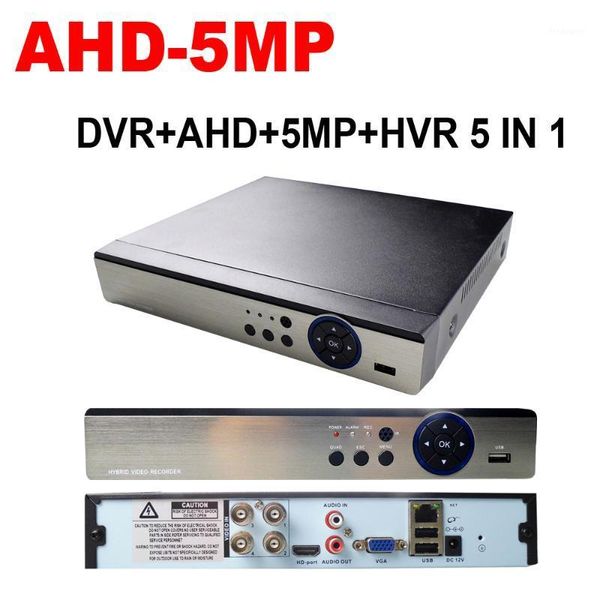 

kits 4ch hvr 5in1 hybrid ahd dvr nvr svi tvi cvi digital video recorder 5mp hd support onvif security camera system recorder1, Black;white