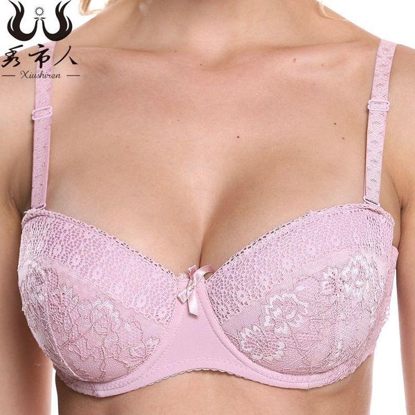 

bras brassiere product big size gathered adjusted women's bra solid color t-shirt underwear, Red;black