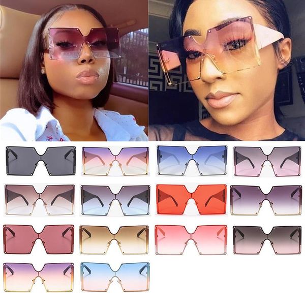 

wholesale 2021 fashion vintage sunglasses women brand designer retro sunglass rivet square sun glasses female overszied eyewear, White;black