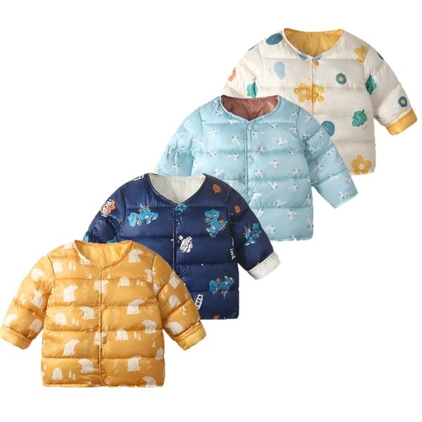 

winter jacket for boy thicken long sleeve girl jackets girls outerwear coats children down parkas clothing lj201202, Blue;gray