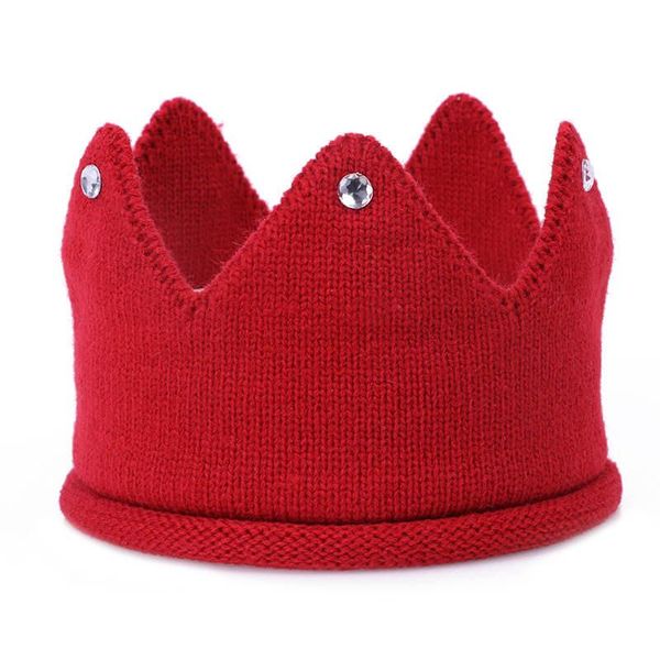 

yuxic newborn baby crown hats knitted crochet boys girls caps infant turban toddler hair accessories wmthdp, Slivery;white