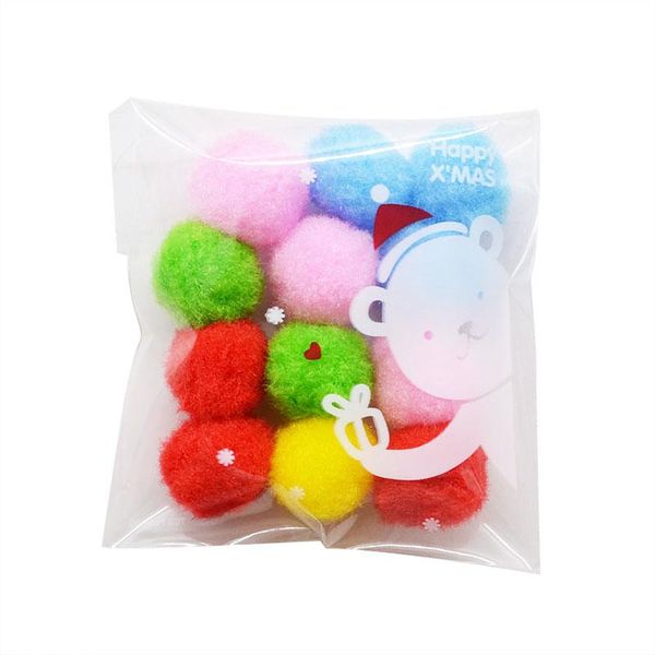 

100шт рождественские конфеты сумки милые пластиковые подарочные печенье упаковочные сумки печенье с закуска конфеты торт упаковки сумки для