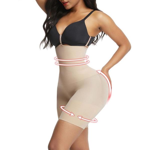 

bulifter body shaper waist trainer corset shapewear slimming underwear tummy control panties weight loss high waist shapers, Black;white