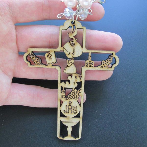 

boys 12 for pcs girls wood guest favor recuerdos para primera comunion with gift bags cross keychain, Silver