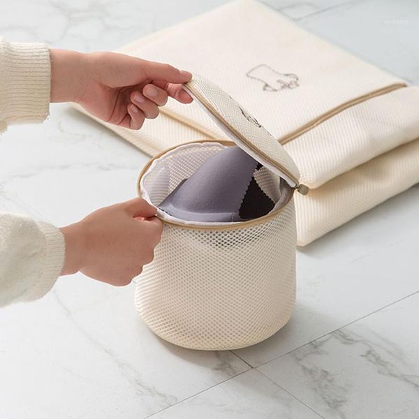 

blouse with zipper for washing machine garment underwear bra lingerie reusable embroidery laundry bag delicates socks fine mesh1