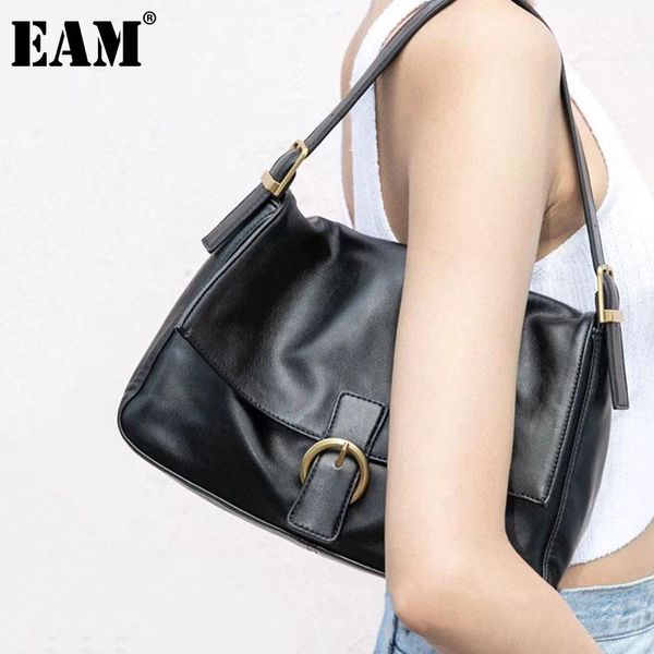 

cross body [eam] women brief soft pu leather flap personality all-match handbag crossbody shoulder bag fashion tide 2021 18a1465