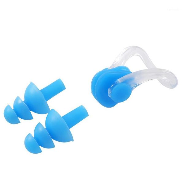 

life vest & buoy swimming pool accessories soft silicone nose clips + 2 earplugs set home use outdoor surfing tools for baby1