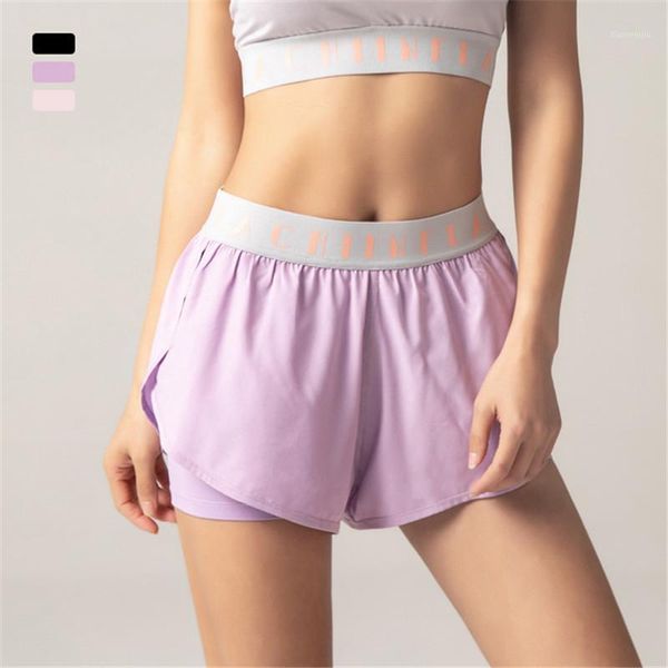 

running shorts sports women's high waist safety summer outdoor breathable patchwork gym exercise sports1, Black;blue